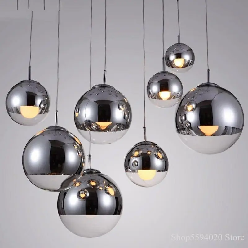Современные стеклянные шаровые подвесные светильники глобус стекло