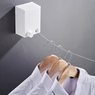 Выдвижная бельевая Вешалка 4 м, настенная уличная вешалка для стирки одежды и белья, невидимая сушилка для балкона