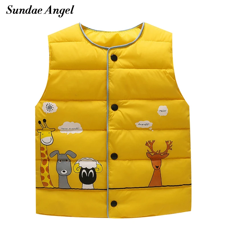 

Детский пуховой жилет с круглым вырезом, без рукавов