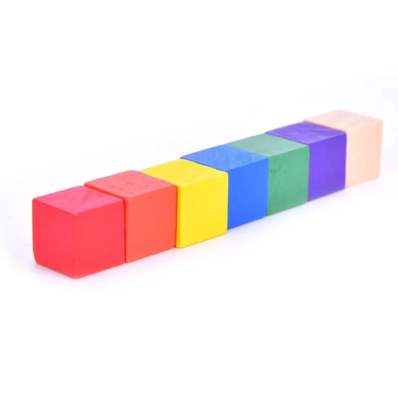Cubos de madera de 10mm para ni&ntilde;os, piezas de ajedrez de dados coloridos, &aacute;ngulo recto para rompecabezas de fichas, juego de mesa, Educaci&oacute;n Temprana, 100 Uds.-5