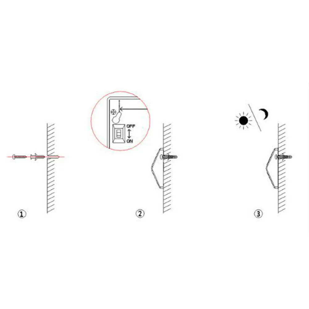 Светодиодный уличный светильник на солнечной батарее настенный с пассивным ИК