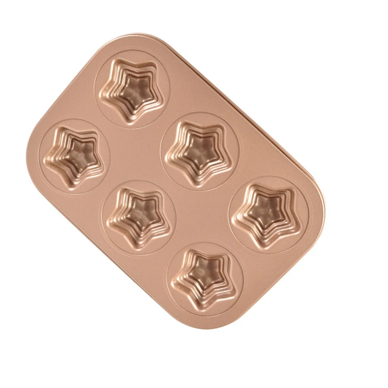 Новинка 2019 форма для выпечки антипригарная 6 стаканов пятиугольная в форме