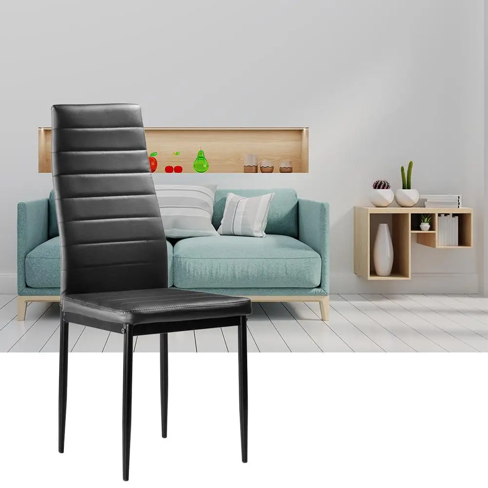 

6Pcs Dining Chairs Living Cafe Room Dining Room Home Bar Nordic Modern Leather Durable High Quality Lounge 4 Colors Chair