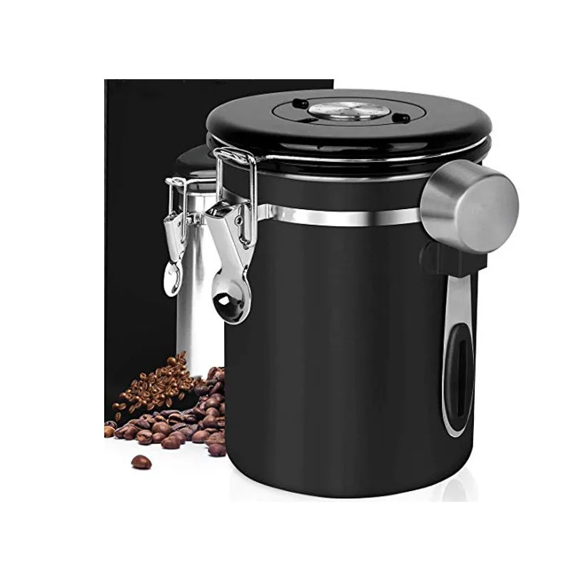 

Stainless Steel Sealed Tank Storage Tank Moisture-proof Coffee Bean Milk Powder Jar Tea Pot Kitchen Grains Storage Box MSDL01