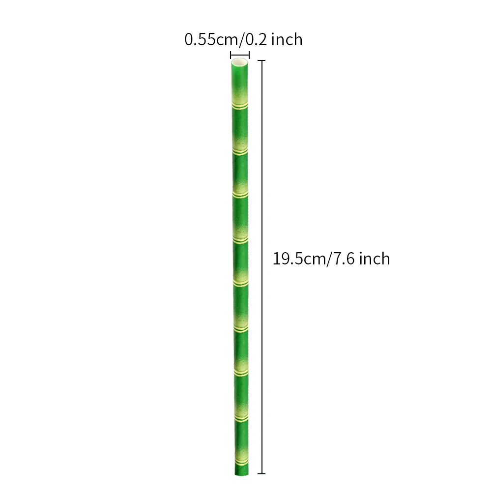 25 шт./лот зеленый бамбуковая бумага соломинки для дня рождения свадьбы
