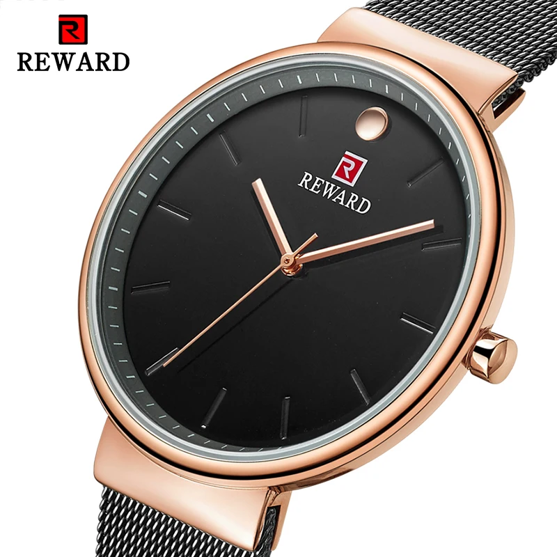 Награда модные мужские часы с кварцевым механизмом Водоотталкивающие Тонкий