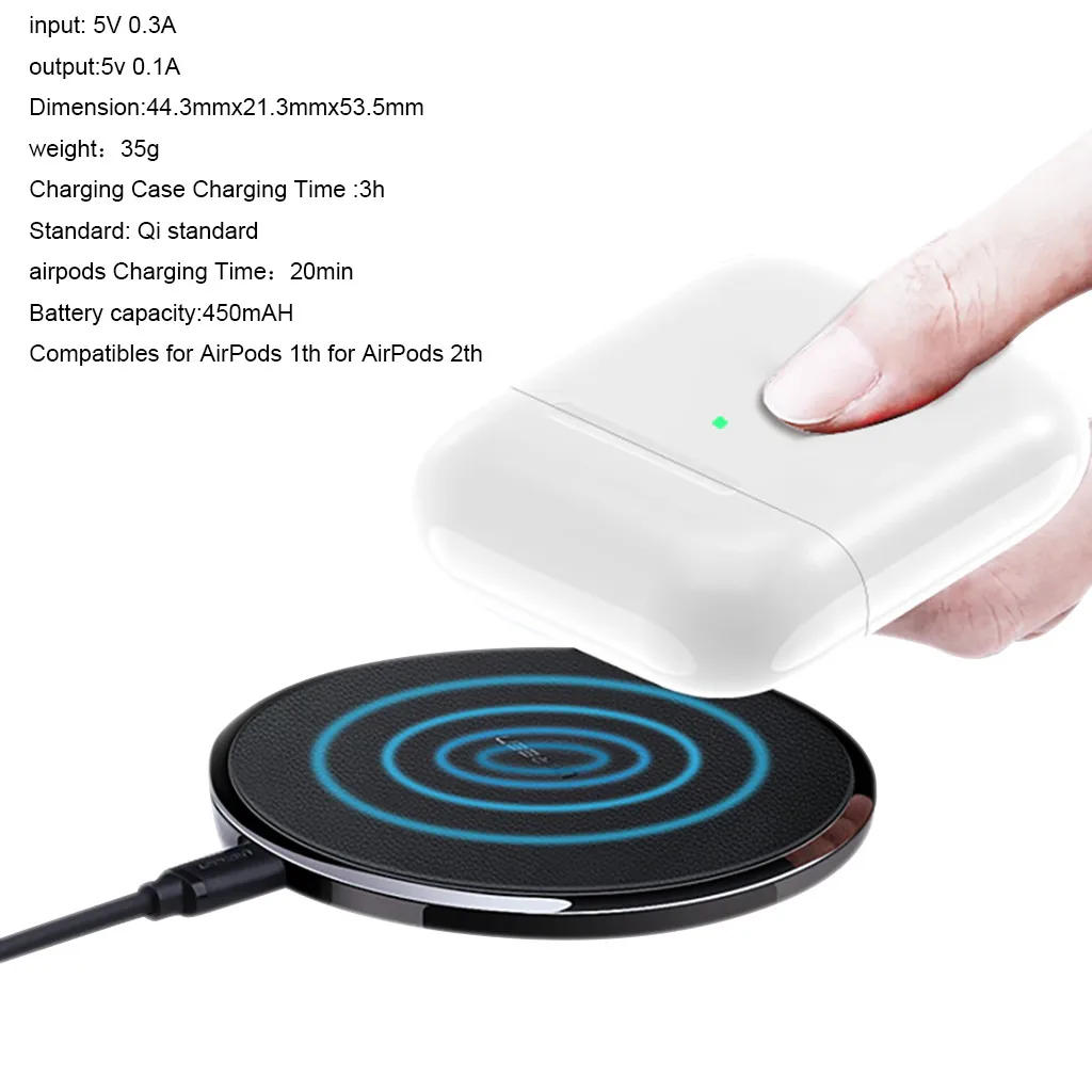 Air pods беспроводной зарядный чехол замена коробки для Apple Airpods защитный