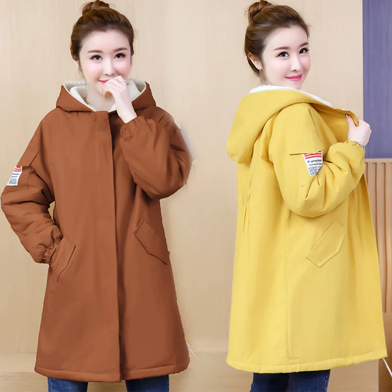 Пальто для беременных увеличивающее рост плотное свободное длинное из овечьей