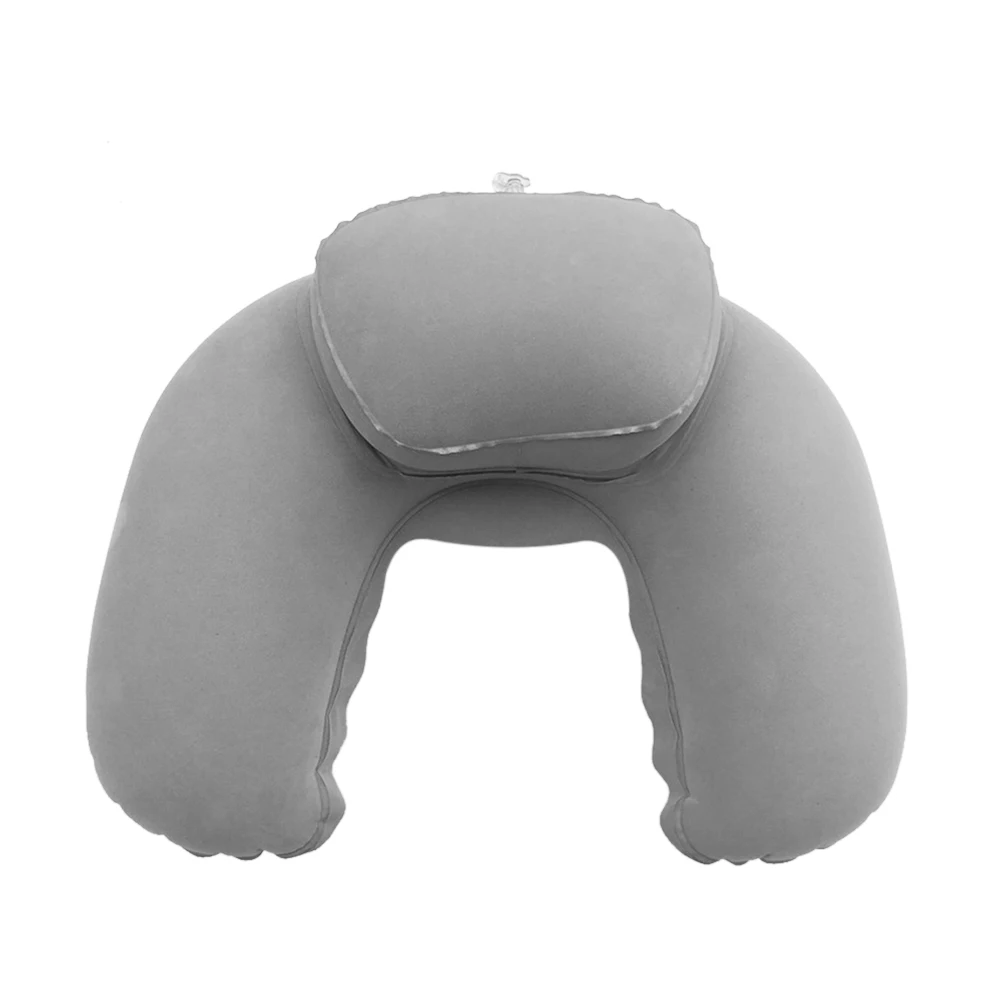 Надувная подушка для путешествий u образная поддержка шеи подбородка ультра