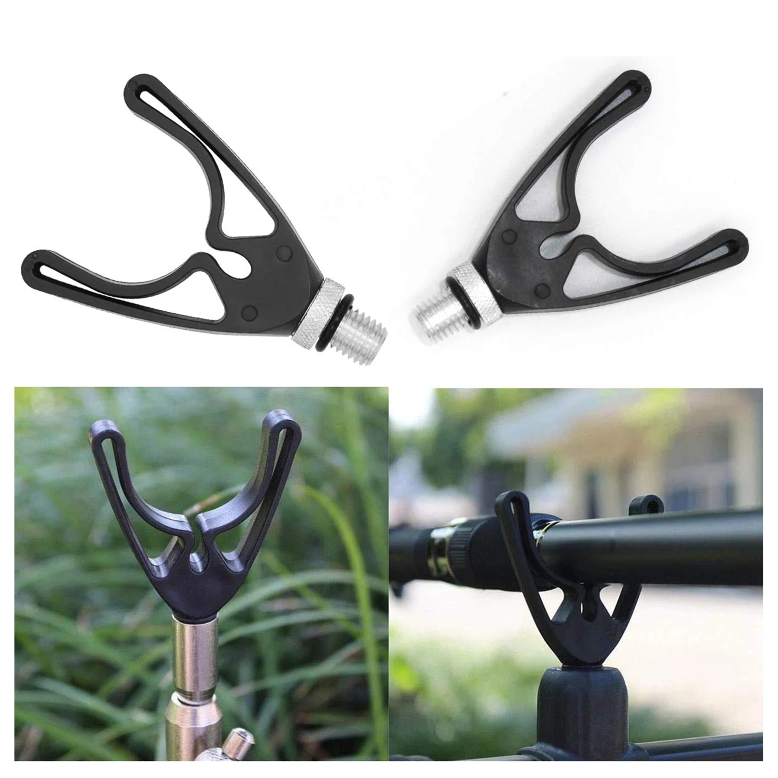 

4Pcs Fishing Rod Rest Bank Stick with 8mm Thread Adjustable U Shaped Holder