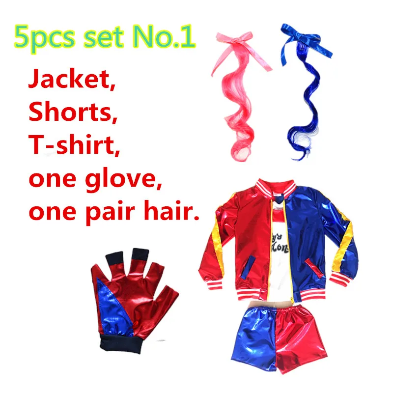 Костюмы для косплея Харли Куинн Детская футболка с изображением монстра девочек