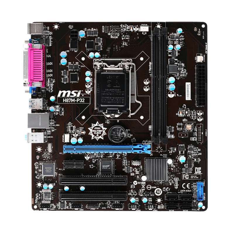 

MSI H87M-P32 LGA 1150 Intel H87 Desktop PC Motherboard DDR3 32GB Xeon E3 Core i3 i5 i7 Cpus USB3.0 Micro ATX PCI-E 3.0 X16 Slot