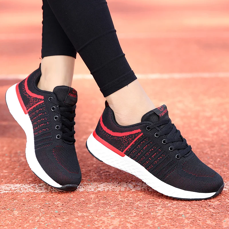 Кроссовки женская спортивная обувь на шнуровке сетчатые женские кроссовки
