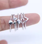 Размер #6-8 2017 100% 925 пробы Серебряное блестящее геометрическое простое тонкое женское серебряное кольцо для девушек