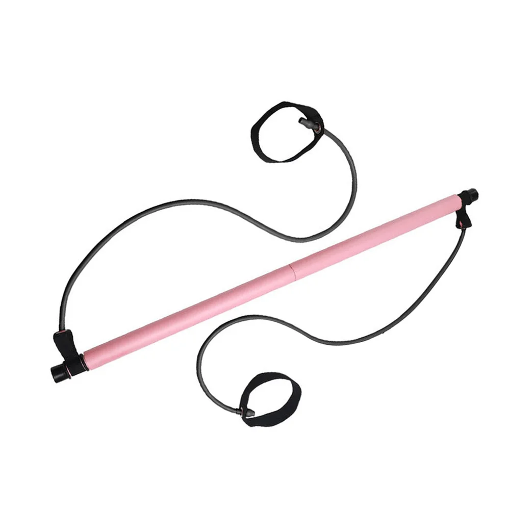 

1PC Yoga Pilates Stick Resistance Bar Bodybuilding Gym Tube Loop Elastic Exercise Bar (Purple)
