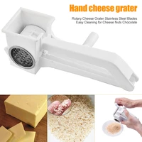 hand cranking operation rotary cheese grater stainless steel blades easy cleaning for cheese nuts chocolate convenient save time