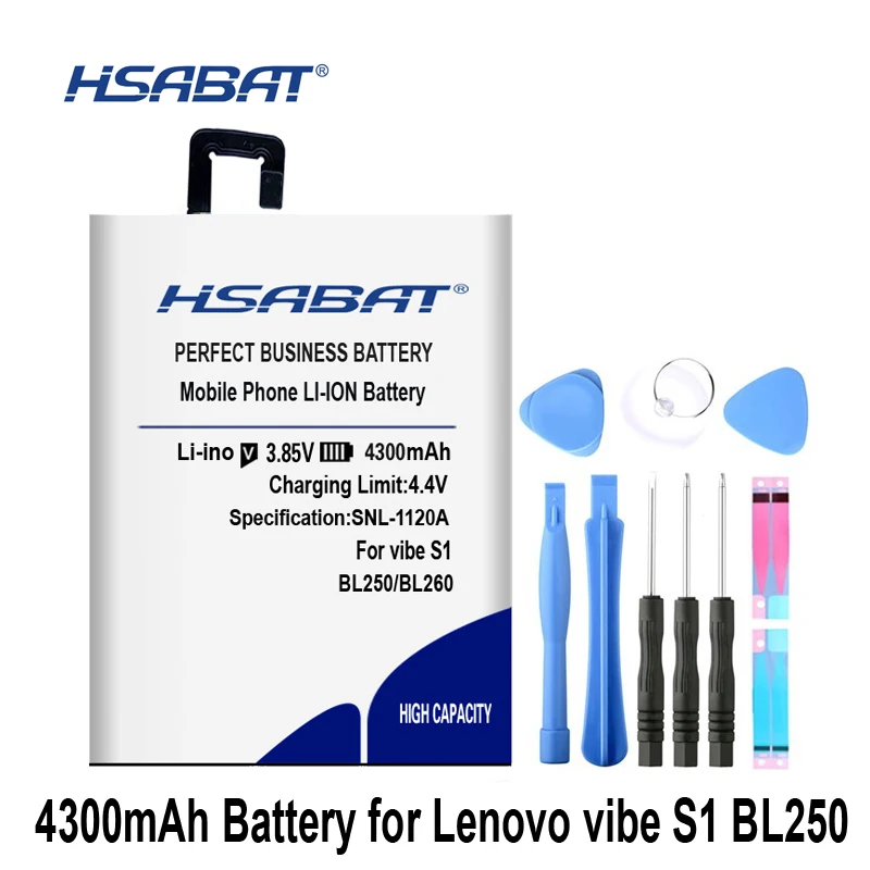 Аккумулятор HSABAT 4300mAh BL250 для lenovo VIBE S1 S1a40 S1c50