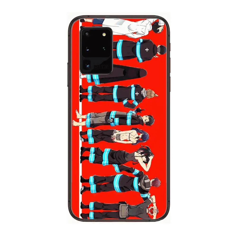 

Cartoon Fire brigade Phone cover hull For SamSung Galaxy S 6 7 8 9 10 20 21 Plus Edge E note 5G Lite Ultra black soft bumper