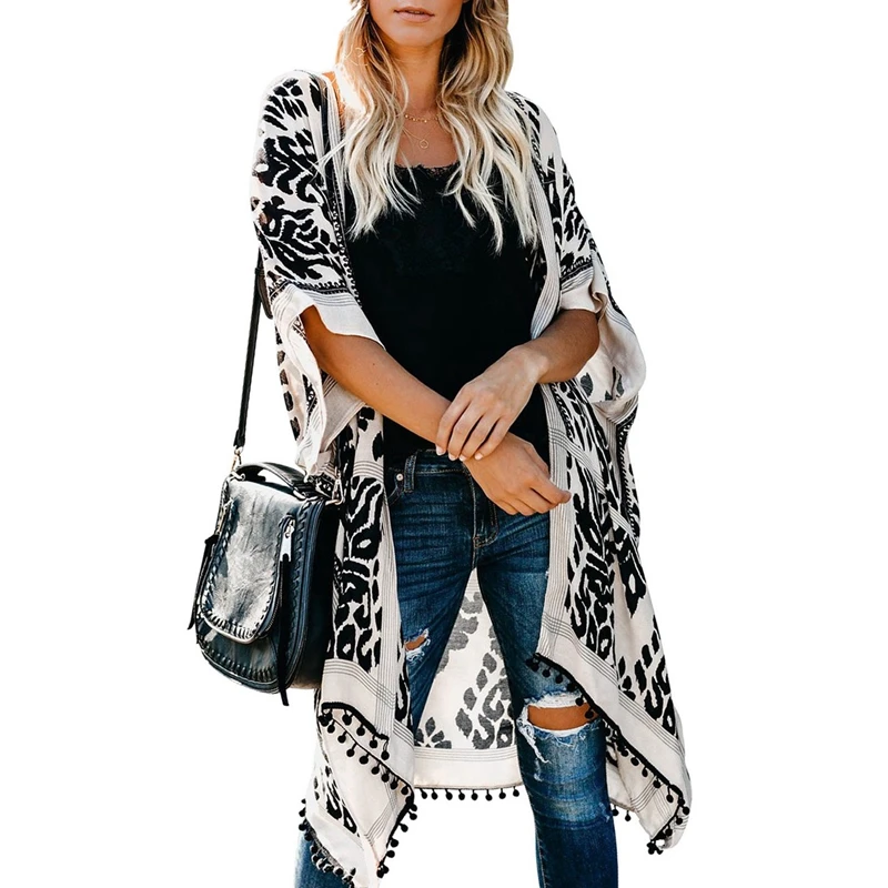 

New Women'S Print Sunsn Loose Summer Cardigan