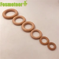 fosmeteor 70556040mm beech wooden ring baby teether baby gym ring bpa free wooden blank diy bracelet childrens goods toys