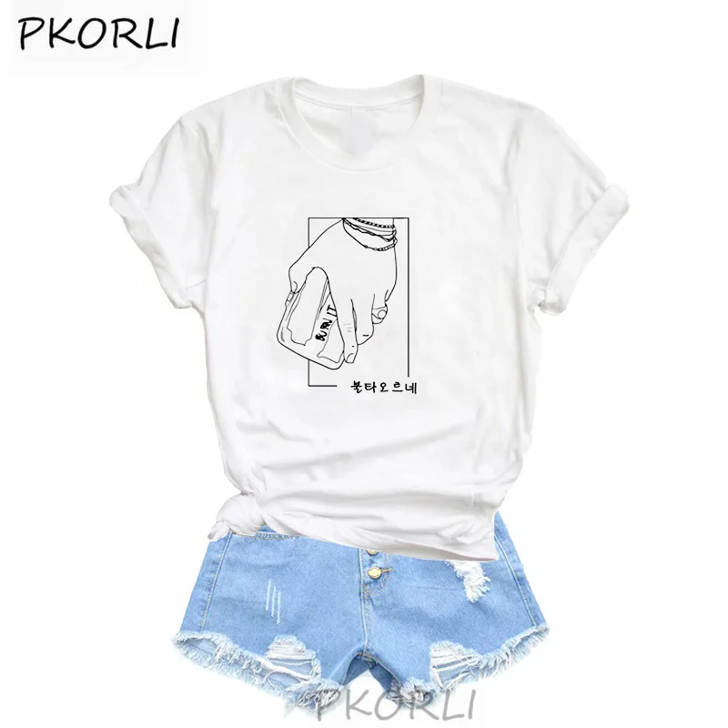 Футболка Harajuku Kpop с надписью Burn It Fire для мужчин и женщин забавная уличная одежда в