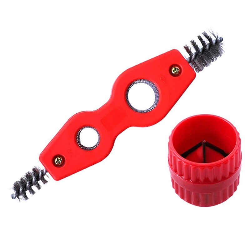 

Copper Pipe Cleaner and Reamer Value Set Tested and Proven By Plumbers to Prepare Pipes to Solder-4 in 1 Pipe Cleaner