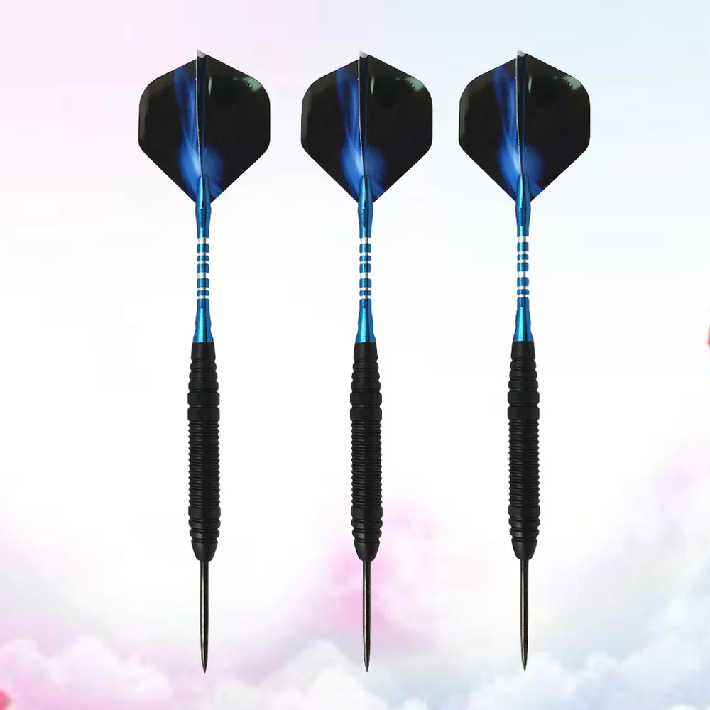 

1 Set Alloy Darts Set Professional Needle Tipped Dart Shafts Standard Flights with Dart Sharpener for Dartboard (Purple)