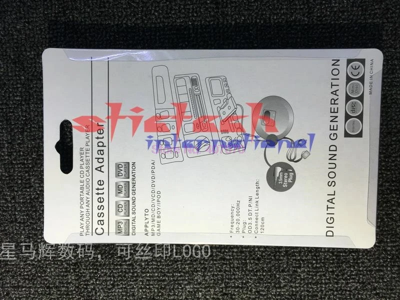 DHL или Fedex 100 шт 3 5 мм автомобильный Кассетный адаптер для iPhone iPod MP3 аудио CD плеер