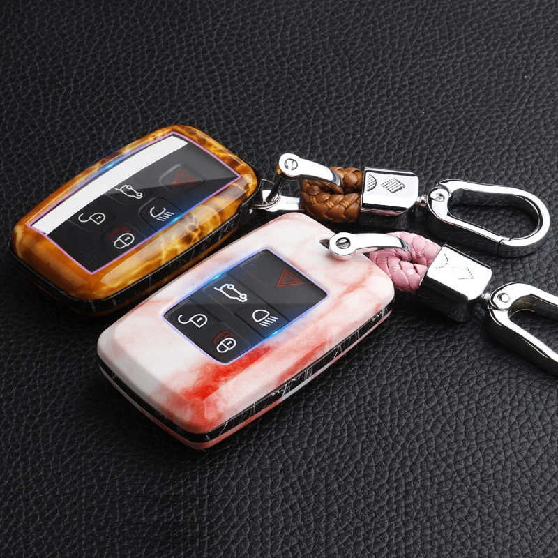 Мраморный чехол для автомобильных ключей из АБС пластика Land Rover Discovery Range Sport LR4 LR2