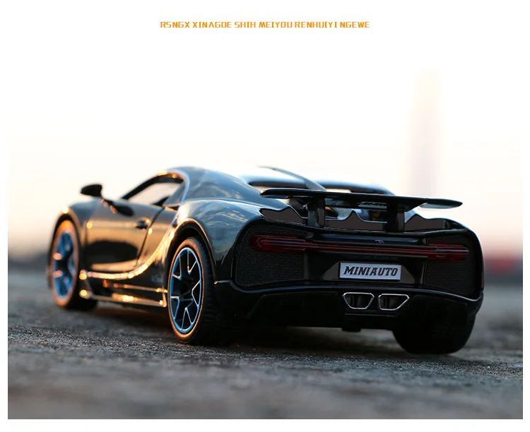 3225A 1:32 Масштаб Bugat Chiron модель спортивного автомобиля литой под давлением звуковой светильник оттягивающая дверная игрушка для детей Горячие транспортные средства подарок колесо