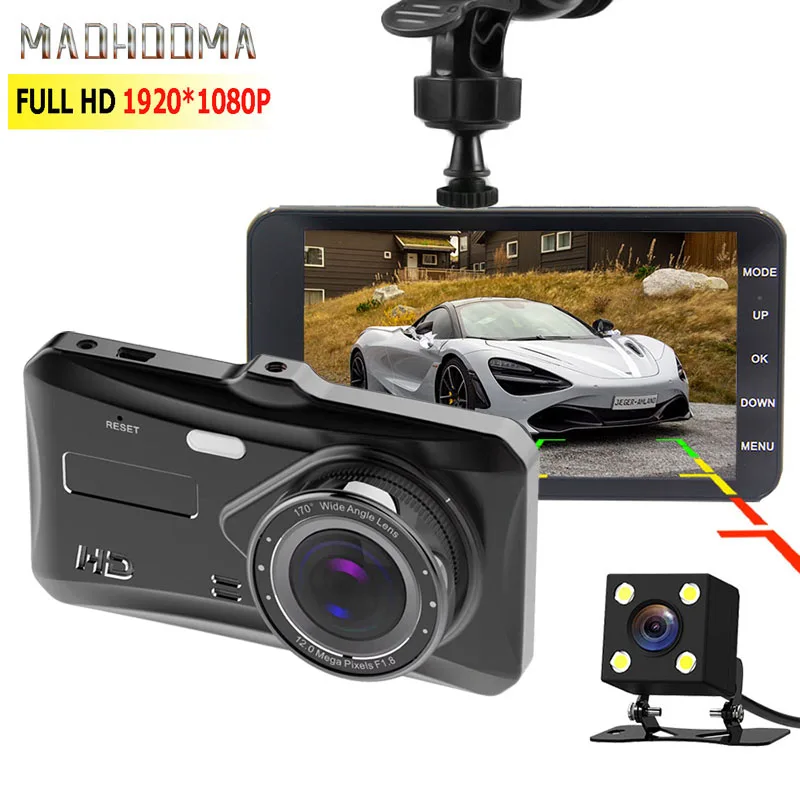 

MaoHooMa Car Dvr Dash Camera 4.0 Inch Video Recorder FHD 1080P Auto Registratory Camera Dual Lens With Rear View Camera Dashcam