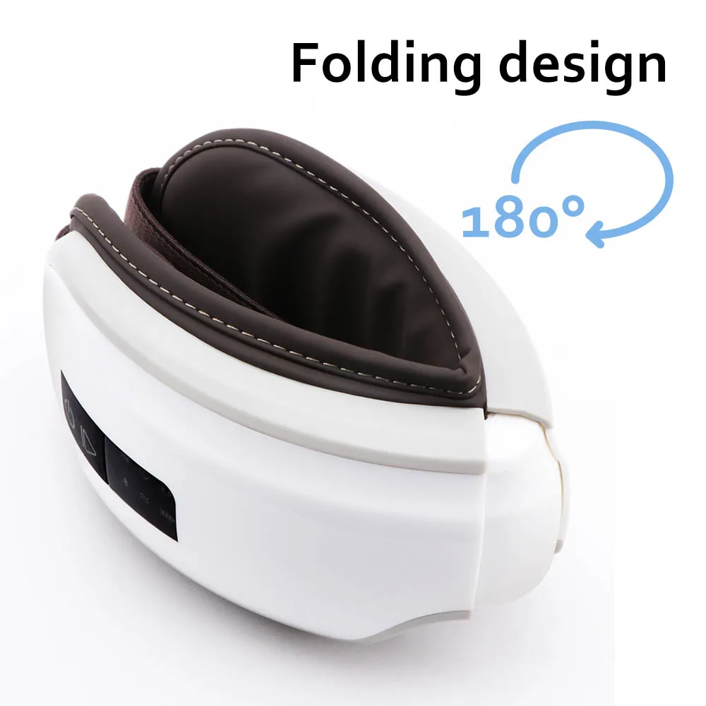 

Electric Eye Massager Rechargeable Eye Mask Vibration Massage Device with Heat Hot Compress Bluetooth Music Health and Beauty