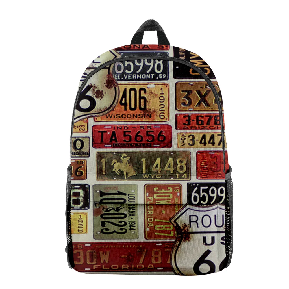 

Route 66 Men Women Backpack Oxford School Bag High Capacity Girl Child Bag Travel Backpack designer bag bolso mochila mujer
