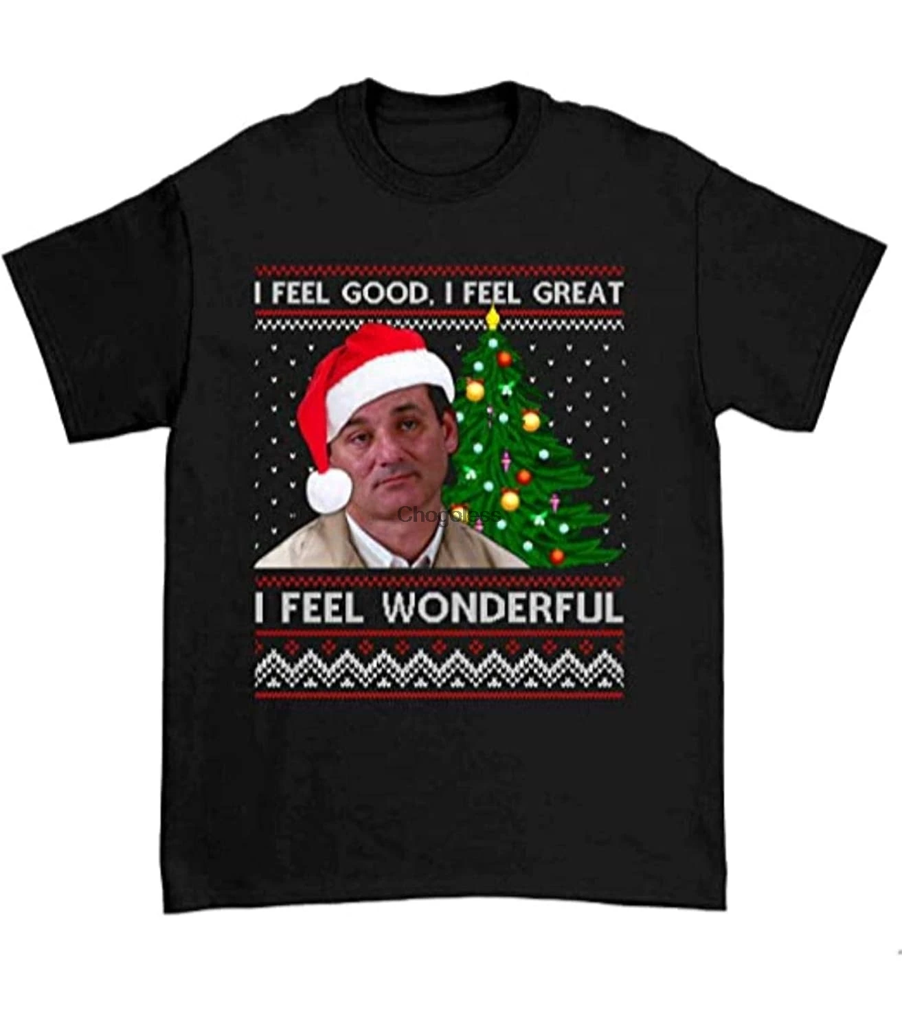 

I Feel Wonderful Ugly Christmas Tshirt Black(1)