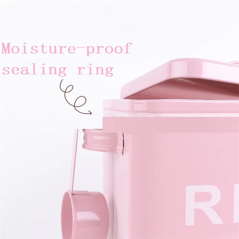 Женская коробка для хранения порошка с ложкой ведро еды собак снэки риса пасты