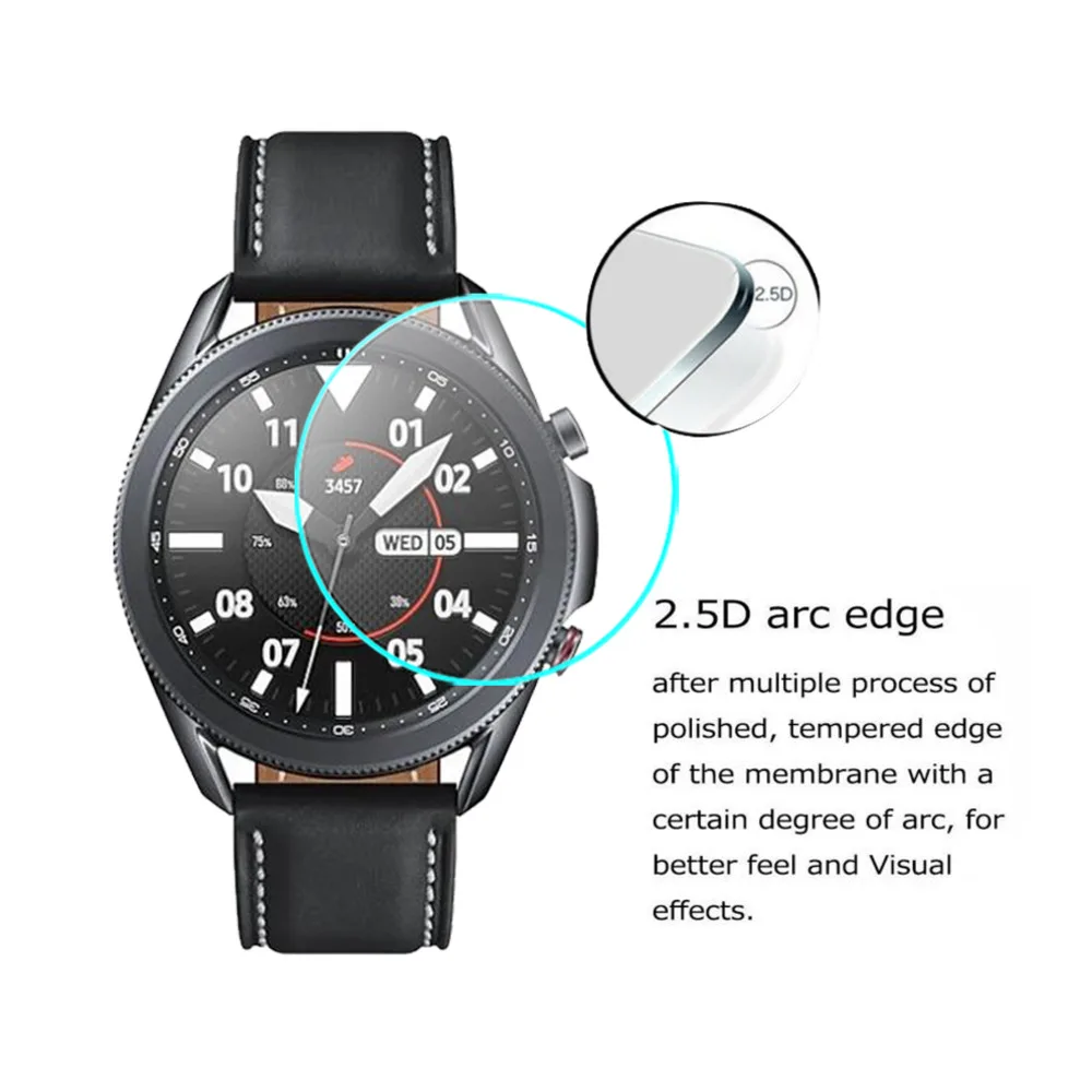 

10Pcs 9H Premium Tempered Glass For Samsung Galaxy Watch 3 Watch3 41MM 45MM Smartwatch Screen Protector Film Anti-Scratch Glass