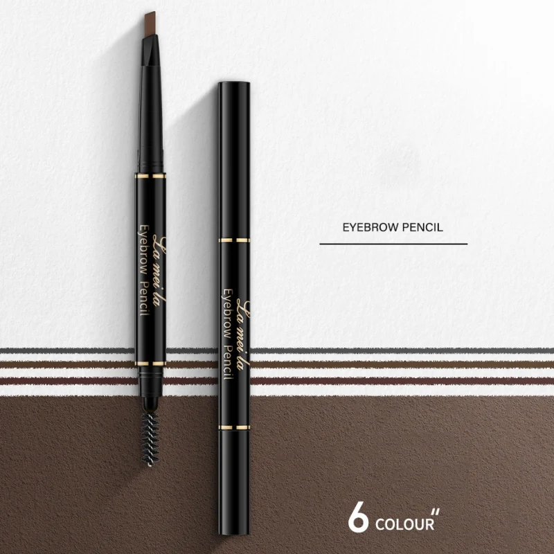 Двухсторонний карандаш для бровей долговечный водонепроницаемый