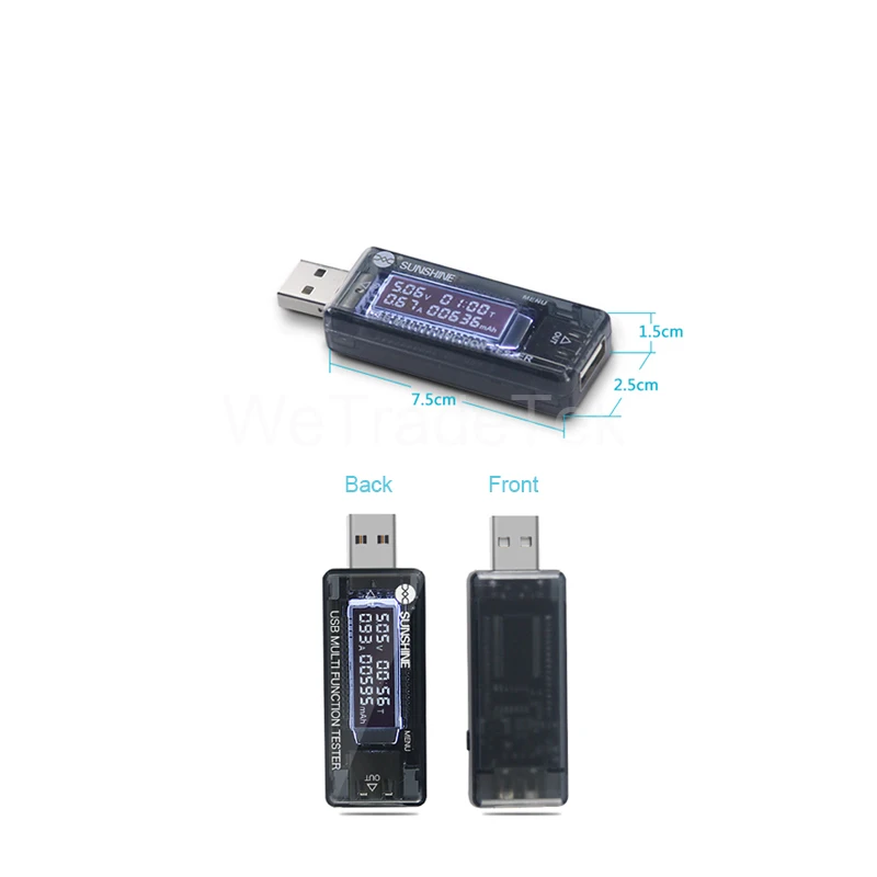 USB зарядка детектор ток и напряжение тестер телефон источник питания Напряжение