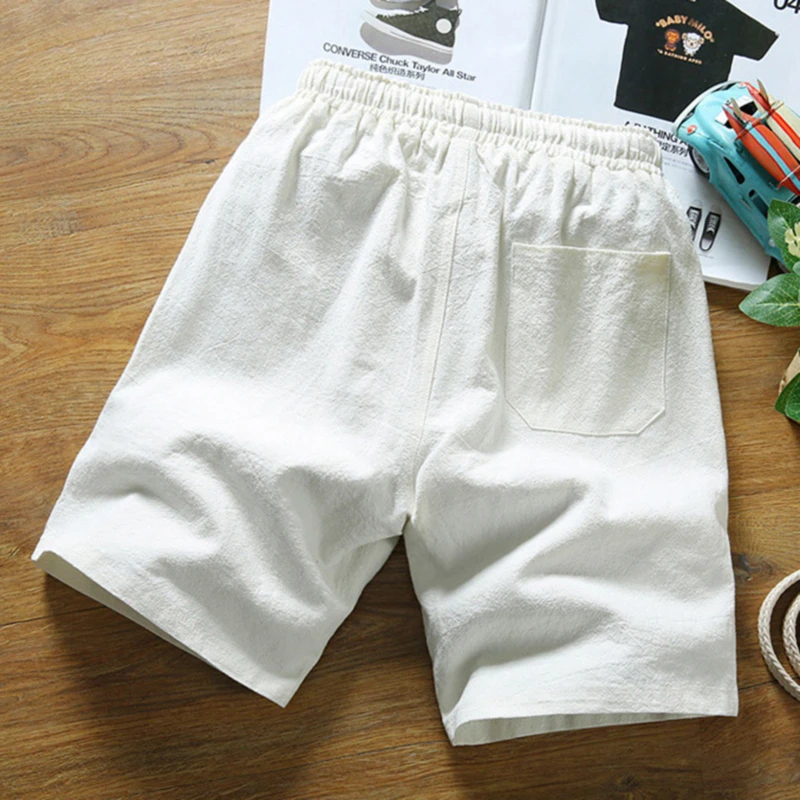

2021 Summer Hot Shorts Men's Solid Color Polyester Shorts Men's Summer Loose Breathable Casual Shorts Beach Shorts Large Size 3X