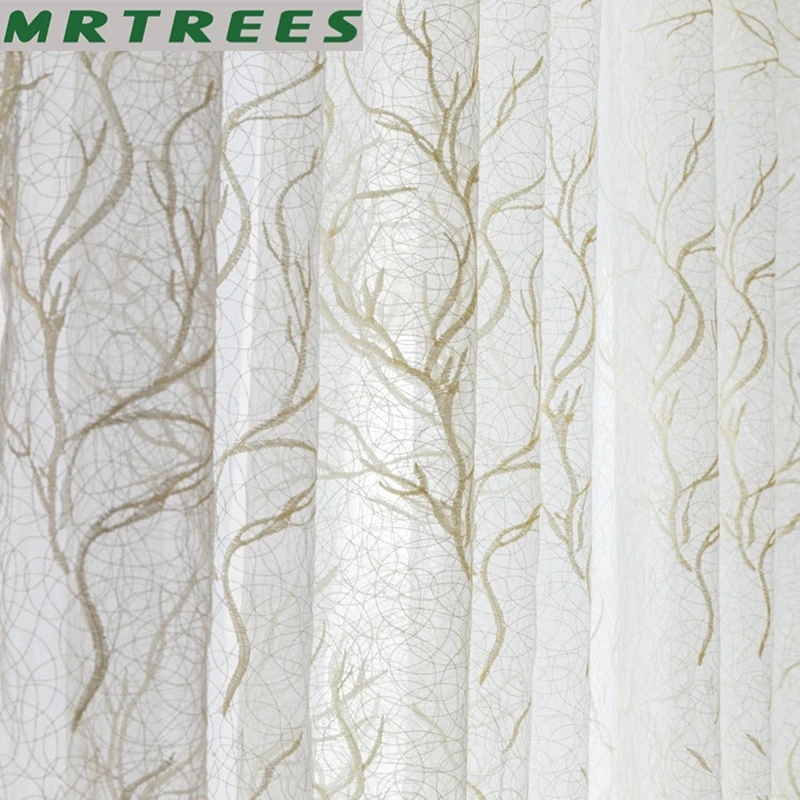 Современные тюлевые прозрачные шторы с вышивкой для гостиной спальни на кухне