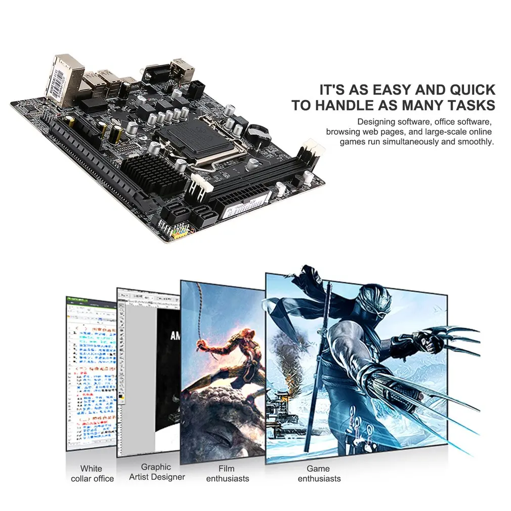 Материнская плата H61 LGA 1155 для настольных ПК USB2.0 DDR3 1600/1333 обновления интерфейса