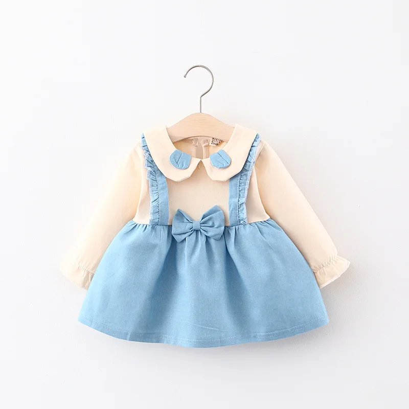 

2020 Autumn Baby Girl Long Sleeve Dress Toddler Bow Cute Princess Dress for Baby Clothing Cute Birthday Dress Infant Clothing