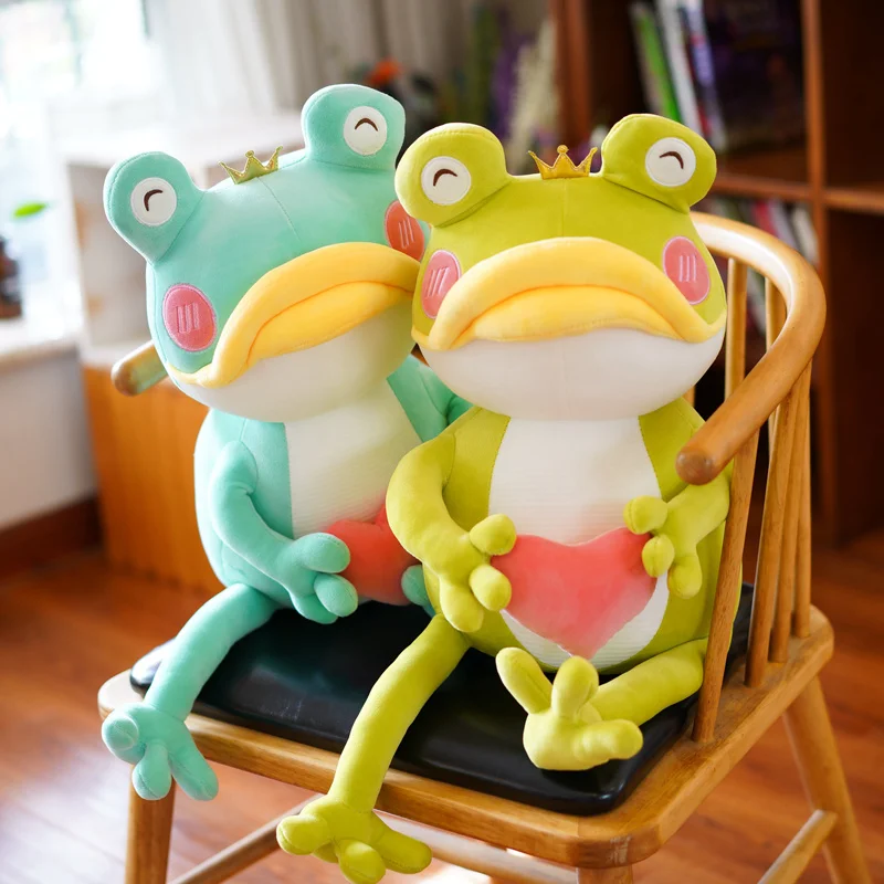 Candice guo! Супермилая плюшевая игрушка милая зверушка корона сердце пара лягушка