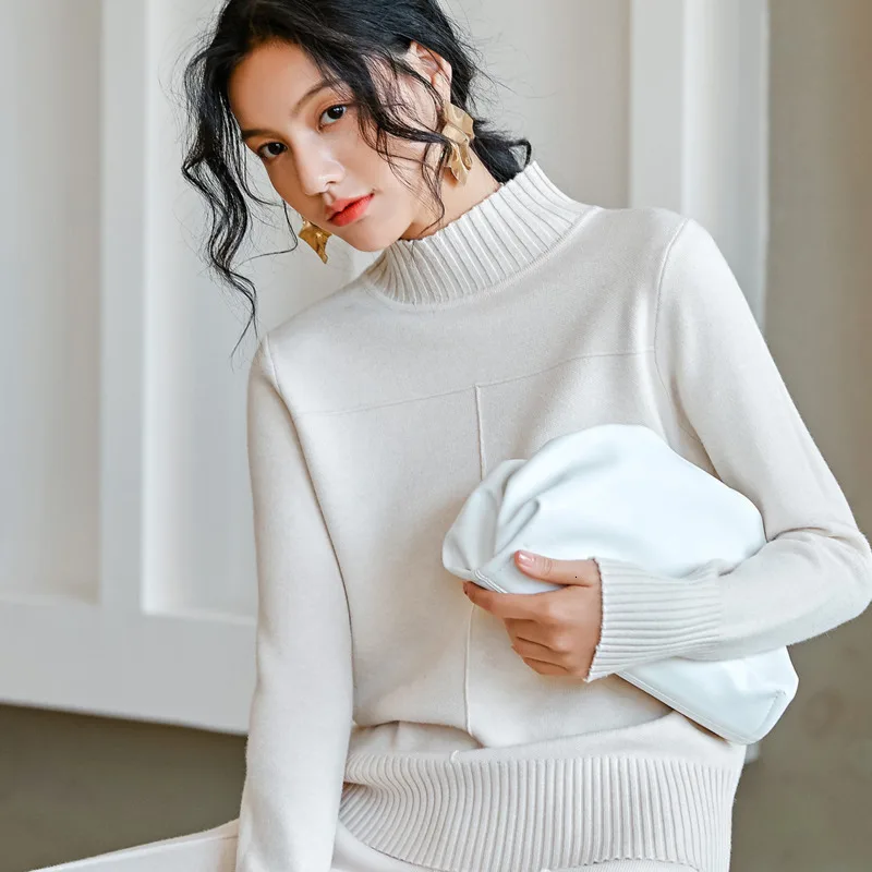 LANMREM 2020 Новая модная женская трикотажная приталенная рубашка с воротником