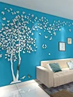 Акриловые 3D наклейки на стену AmazingBuy с изображением пары деревьев, зеркальные наклейки на стену сделай сам, настенные фрески для гостиной, фона телевизора, декор для домашнего искусства