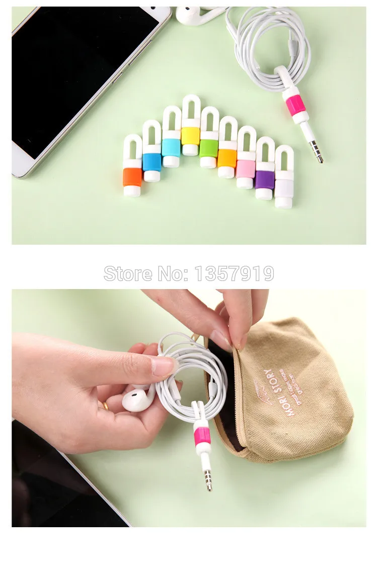 50 шт. защита кабеля наушники провод защитный рукав горячая распродажа для Android