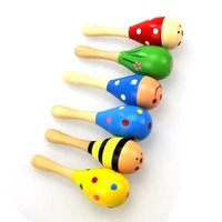 6 styles baby wood rattles sand hammer montessori wooden cartoon kids musical party favor child infant toddlers shaker toy
