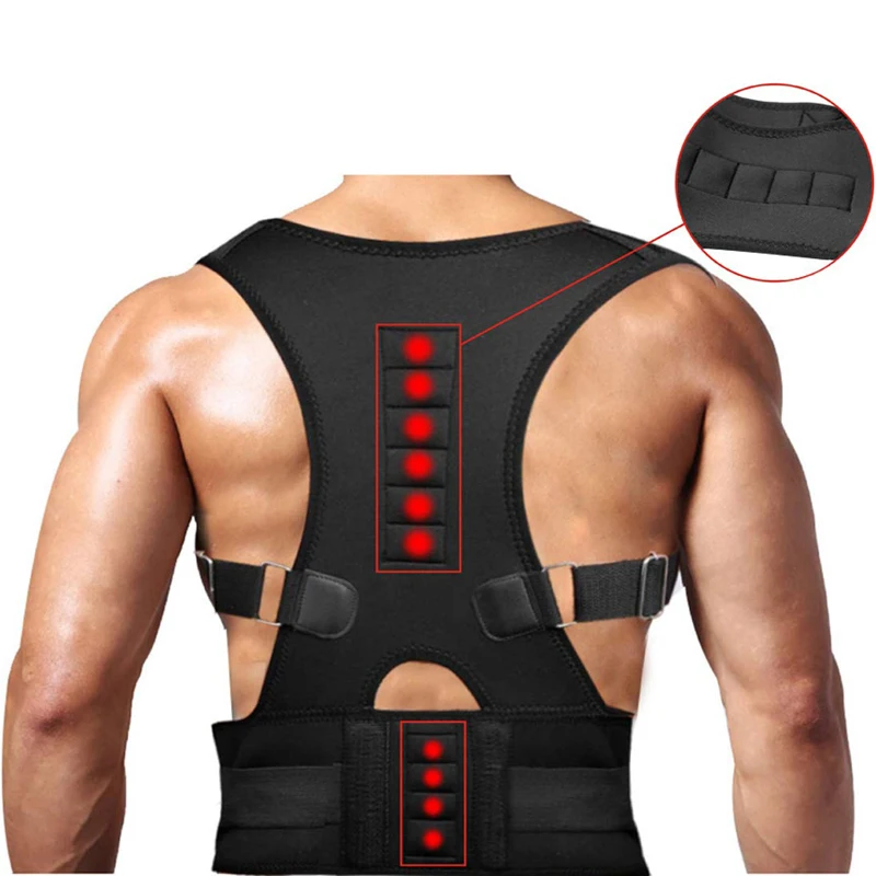 

Posture Corrector For Men And Women Adjustable Upper Back Brace For Clavicle Support and Providing Pain Relief From Neck Back