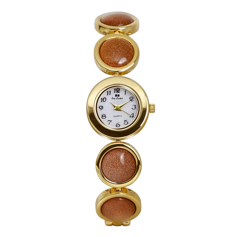 

Brand Luxury Ladies Wrist Watches Women BS Bee Sister Diamond Gold Quartz Wristwatch Female Casual Clock Women Relogio Feminino