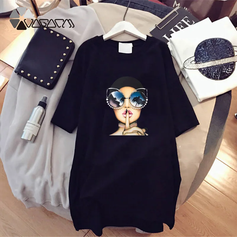 

Fashion Cartoon Girl Print Mini Dress Plus Size Loose Party Club Summer Short Sleeve Women Harajuku T-Shirt Dresses Kawaii Robes